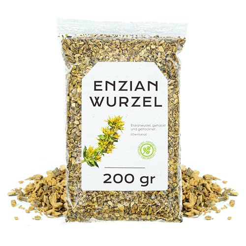 Enzianwurzel 200gr - Enzianwurzeln Geschnitten - Enzianwurzeltee - Enzian - Enzianwurzel Lose (200 gr) von EPEL