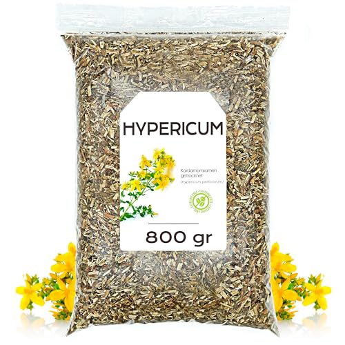 Johanniskraut Tee 800 gr - Infusion von Johanniskraut Geschnitten und Getrocknet - Natürliche und Gesundheitsfördernde Eigenschaften - Kräutertee (800 gr) von EPEL