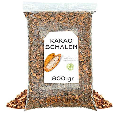 Kakaoschalen 800 gr - Kakaoschalentee - Kakaoschalen für Aufguss - Gesundheit & Natürliche Eigenschaften - Kräutertee (800 gr) von EPEL