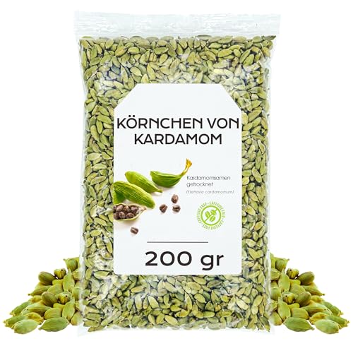 Kardamomkapseln 200gr - Kardamom Ganz - Kardamomsamen - Kardamom Kapseln - Kardamom Gewürze - Kardamom Lose (200 gr, Kardamom Ganz) von EPEL