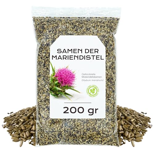 Mariendistelsamen 200gr - Mariendistelsamen Ganz - Mariendistel tee - Mariendistelkraut - Mariendistel Samen Lose (200 gr) von EPEL