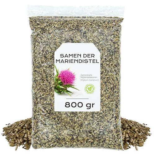 Mariendistelsamen 800gr - Mariendistelsamen Ganz - Mariendistel tee - Mariendistelkraut - Mariendistel Samen Lose (800 gr, Mariendistelsamen Ganz) von EPEL