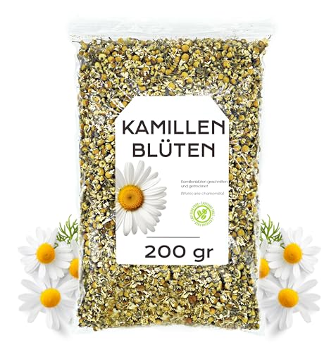 Natural Camomile Flower 200 gr - Süßer Kamillentee - Kamillenblüten - Entspannende und wohltuende Eigenschaften - Kräutertee (200 gr) von EPEL