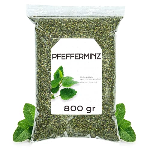 Pfefferminztee 800gr - Pfefferminzblätter - Pfefferminzblätter Getrocknet - Pfefferminztee Lose (800 gr, Menta Piperita) von EPEL