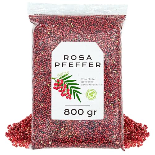 Rosa Pfeffer 800gr - Rosa Pfeffer Ganz - Pfefferkörner - Pfefferbeeren - Rosa Pfeffer Deko - Rosa Pfeffer Lose (800 gr, Rosa Pfeffer) von EPEL