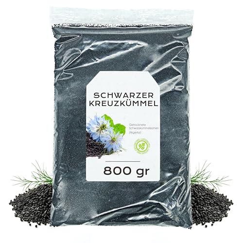 Schwarzkümmel 800gr - Kreuzkümmelsamen - Schwarzkümmelsamen - Echter Schwarzkümmel - Kümmelsamen - Nigella Sativa - Schwarzkümmel Lose (800 gr, Schwarzkümmel) von EPEL