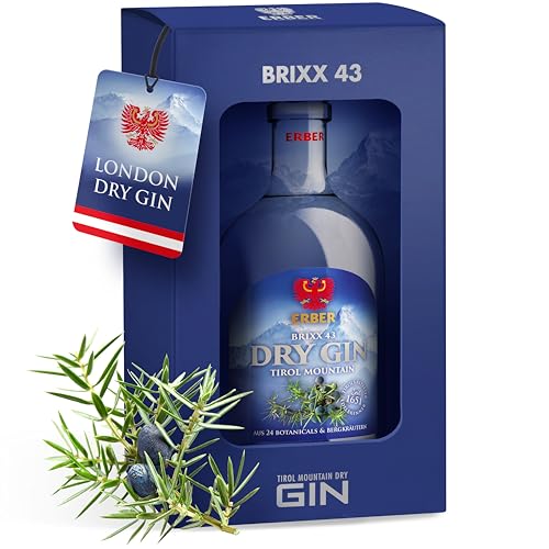 ERBER Brixx43 Gin 43% vol (0,5 lt inkl. Geschenkbox) von ERBER DER TIROLER EDELBRENNER