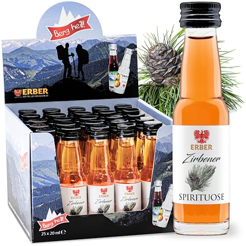 ERBER Tiroler Zirbener 30% vol. Zirbenschnaps für Genießer (25x2cl, Set) von ERBER DER TIROLER EDELBRENNER