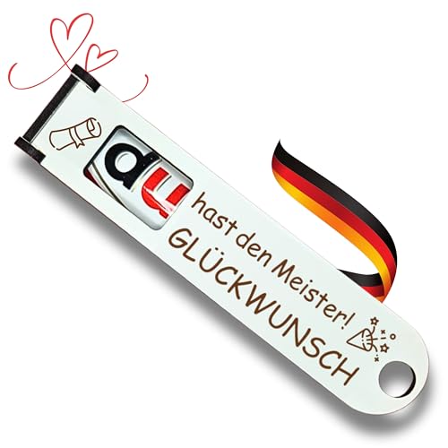 Du hast den Meister! - Originelle DUPLO Schokoriegel Geschenkbox mit Geldschein-Fach zum Personalisieren - Glückwünsche zur bestandenen Meisterprüfung von ESCAPE HELDEN