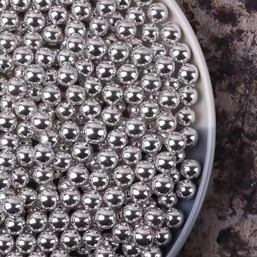 Silberperlen DIY Kuchen Backen Streusel Silber Liebe Hochzeitstorte Dekoration-10mm Silberperlen, 200g von ESCATIC