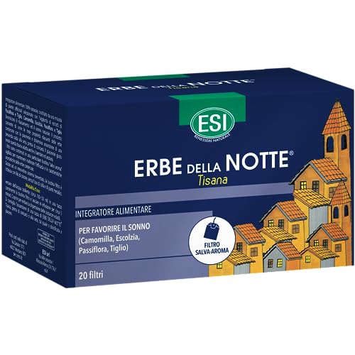 ESI Erbe Della Notte 20 Tisana Biologica Sonno Naturale Riposo Tiglio Camomilla von ESI