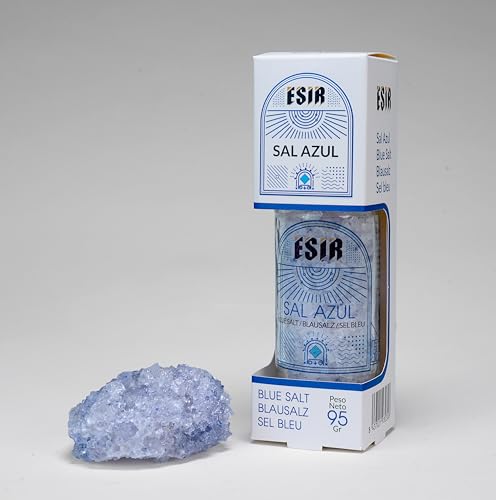 ESIR Blaues Himalaya-Kristallsalz – Hochwertiges Salz aus dem Himalaya-Gebirge – Natursalz in der Küche sehr gefragt – Reich an Mineralien und Spurenelementen – 95G (Blue Salt) von ESIR