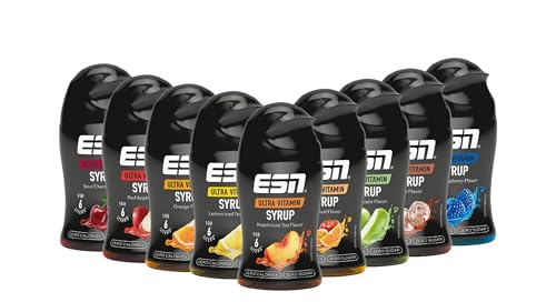 ESN Ultra Vitamin Syrup, 9 x 65ml, mixed Bundle, zuckerfreier Sirup mit Vitaminen und zero Kalorien für bis zu 54 Liter Fertiggetränk - made in Germany von ESN