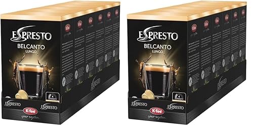 ESPRESTO Kaffeekapseln Belcanto – Lungo Intensität 4/12, kompatibel mit K-fee, RFA zertifiziert, 96 Kapseln (Packung mit 2) von ESPRESTO