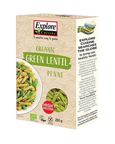 Explore Cuisine Grüne Linsenpasta, köstlich, pflanzlich, vegan, reich an Protein, reich an Ballaststoffen, glutenfrei, leicht zu kochen. von EXPLORE CUISINE