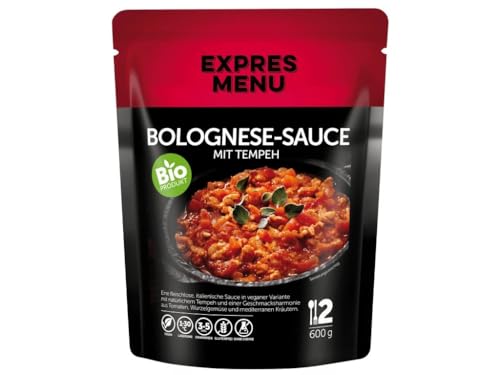 EXPRES MENU BIO Bolognese-Sauce mit Tempeh | Vegan | Fertiggericht | 2 Portionen von EXPRES MENU