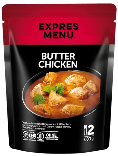 EXPRES MENU Butter chicken | Indische Sauce mit gebratenen Hähnchenbruststücken | Fertiggericht | 2 Portionen von EXPRES MENU