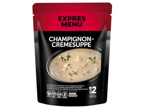 EXPRES MENU Champignoncremesuppe | Mit Sahne und natürlichen pflanzlichen Zutaten | Glutenfrei | Fertiggericht | 2 Portionen von EXPRES MENU