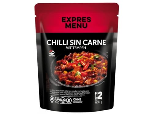 EXPRES MENU Chili sin carne mit Tempeh | Veganes mexikanisches Gericht | Fertiggericht | 2 Portionen von EXPRES MENU