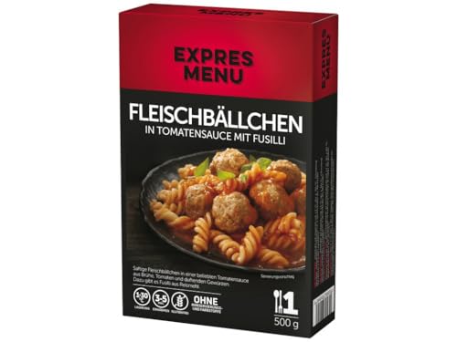 EXPRES MENU Fleischbällchen in Tomatensoße mit Fusilli | Komplette Fertiggericht von EXPRES MENU