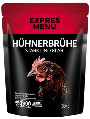 EXPRES MENU Hühnerbrühe | Wurzelgemüsebrühe | Natürlich und glutenfrei | Fertiggericht | 2 Portionen von EXPRES MENU