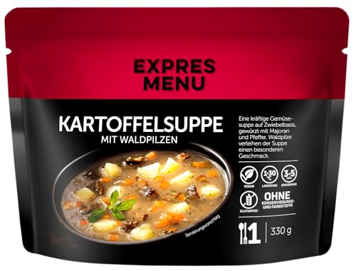 EXPRES MENU Kartoffelsuppe mit Waldpilzen | veganfreundlich | Fertiggericht | 1 Portion von EXPRES MENU