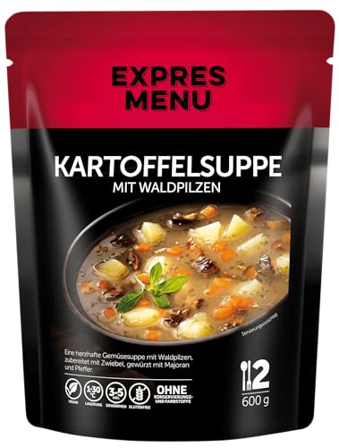 EXPRES MENU Kartoffelsuppe mit Waldpilzen | veganfreundlich | Fertiggericht | 2 Portionen von EXPRES MENU