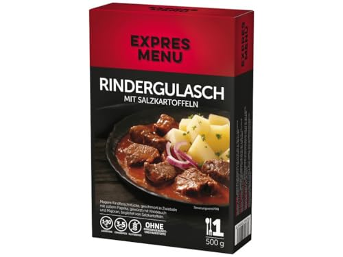 EXPRES MENU Rindergulasch mit Salzkartoffeln | Leckerer magerer Rindereintopf | Fertiggericht von EXPRES MENU