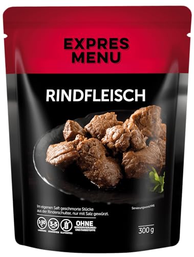 EXPRES MENU Rindfleisch | Geschmort im natürlichen Saft | Fertiggericht | 3 Portionen von EXPRES MENU