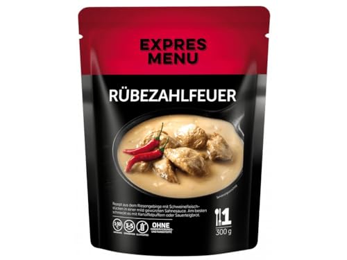 EXPRES MENU Rübezahlfeuer | Traditionelles Schweinefleisch-Rezept mit pikanter Sahnesoße | Verzehrfertig | 1 Portion von EXPRES MENU