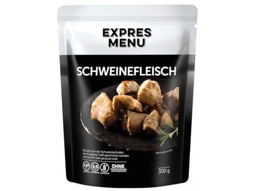 EXPRES MENU Schweinefleisch | Zart und schmackhaft | In eigenem Saft gegart | Fertiggericht | 3 Portionen von EXPRES MENU