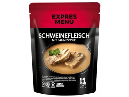 EXPRES MENU Schweinefleisch mit Sahnesoße | Mit Wurzelgemüse | Fertiggericht |1 Portion von EXPRES MENU