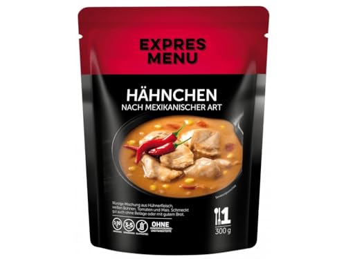 EXPRES MENU Würziges Hähnchen nach mexikanischer Art | Mit weißen Bohnen und Mais | Fertiggericht | 1 Portion von EXPRES MENU