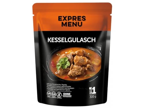 EXPRES MENU Kesselgulasch mit Rinder- und Schweinefleisch mit Paprika | Fertiggericht (1 Portion) von EXPRES MENU