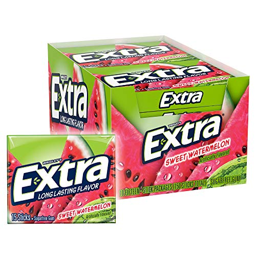 3x Wrigley's Extra Fruit Sensations Sugarfree Gum Sweet Watermelon 45 Streifen aus den USA von EXTRA