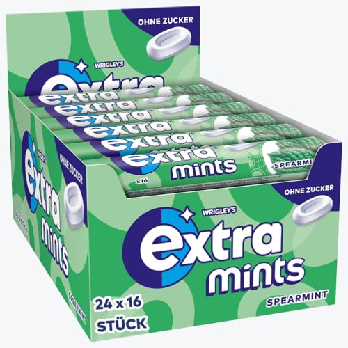 EXTRA® Mints Spearmint, erfrischendes Geschmackserlebnis, 24 x 16 Dragees von EXTRA