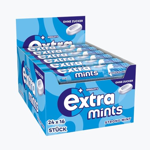 EXTRA® Mints Strong Mint, erfrischendes Geschmackserlebnis, 24 x 16 Dragees von EXTRA