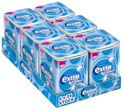 EXTRA® REFRESHERS Dose Peppermint, erfrischendes Geschmackserlebnis, 6x35 Stück von EXTRA