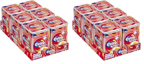 EXTRA® REFRESHERS Dose Strawberry Lemon, erfrischendes Geschmackserlebnis, 6x35 Stück (Packung mit 2) von EXTRA