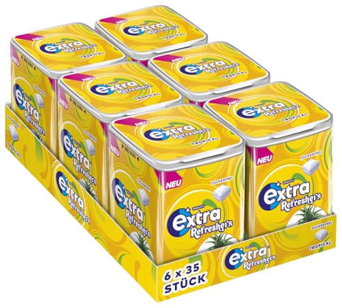 EXTRA® REFRESHERS Dose Tropical, erfrischendes Geschmackserlebnis, 6x35 Stück von EXTRA