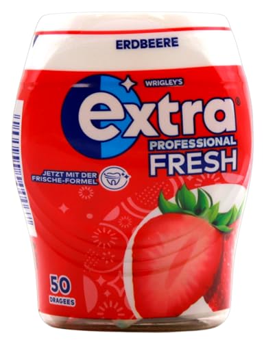 Extra Professional Fresh Erdbeer Kaugummi, 12er Pack (12 x 50 Dragees) von EXTRA