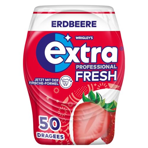 Extra Professional Fresh Kaugummi, Erdbeere, 50 Dragees von EXTRA