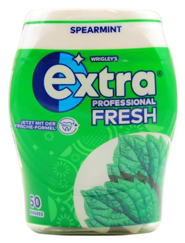 Extra Professional Fresh Spearmint Kaugummi, 12er Pack (12 x 50 Dragees) von EXTRA