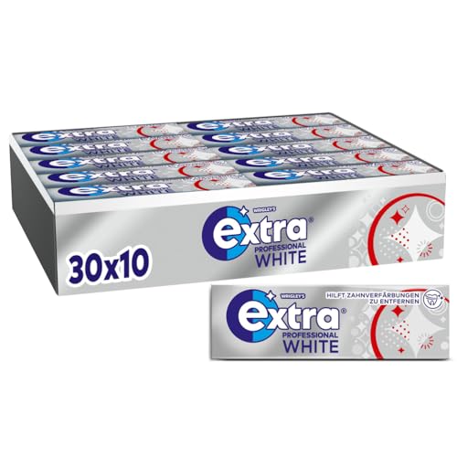 Extra Professional White, Zuckerfreier Kaugummi, Multipack mit 30x10 Dragees, Für frischen Atem von EXTRA