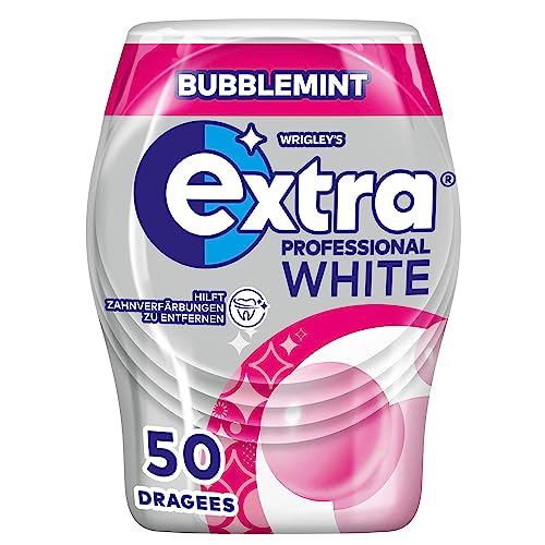 Extra Professional White Kaugummi, Bubblemint, 50 Dragees (Packung mit 12) von EXTRA