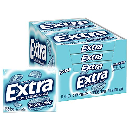 Extra Smooth Mint Sugarfree Gum (Pack of 10) von EXTRA