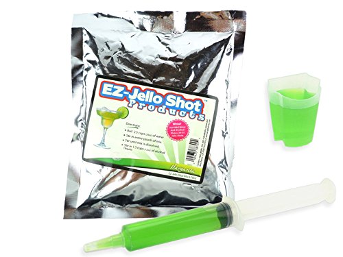 Margarita Jello Shot Mix 192.2 g - Premium Glutenfreie Jello Mix für leckere Jello Shots - Einfach herzustellen EZ Gelatinepulvermischung für Jello Shots - Erwachsene Neujahr und Urlaub Party Supplies von EZ-SQUEEZE