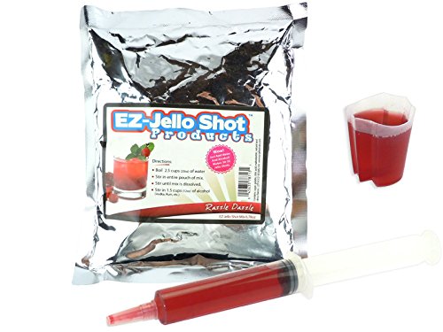 Razzle Dazzle Jello Shot Mix 192.2 g - Premium Glutenfreie Jello Mix für leckere Jello Shots - Einfach herzustellen EZ Gelatinepulvermischung für Jello Shots - Erwachsene Neujahr und Urlaub Party von EZ-SQUEEZE