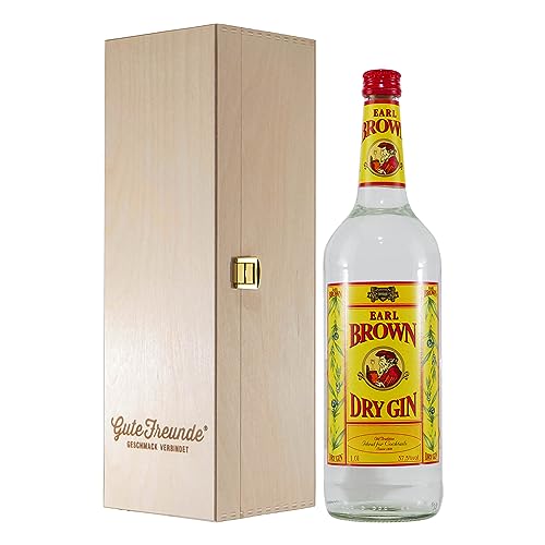 Earl Brown Dry Gin mit Geschenk-Holzkiste von Earl Brown