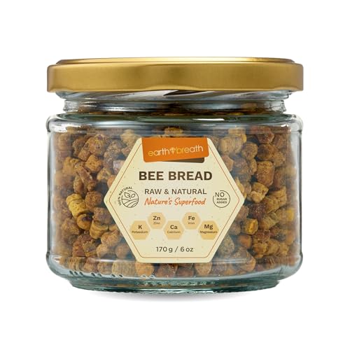 Earthbreath Bienenbrot - Perga/Ambrosia - 170g - rein, roh - natürlich fermentierte Bienenpollen – Immunitätsunterstützung - reich an Vitaminen, Mineralstoffen - Superfood von Earthbreath